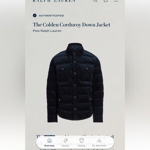 💥SOLD💥  515$ POLO Ralph Lauren COLDEN CORDUROY DOWN navy jacket 🍂 XL